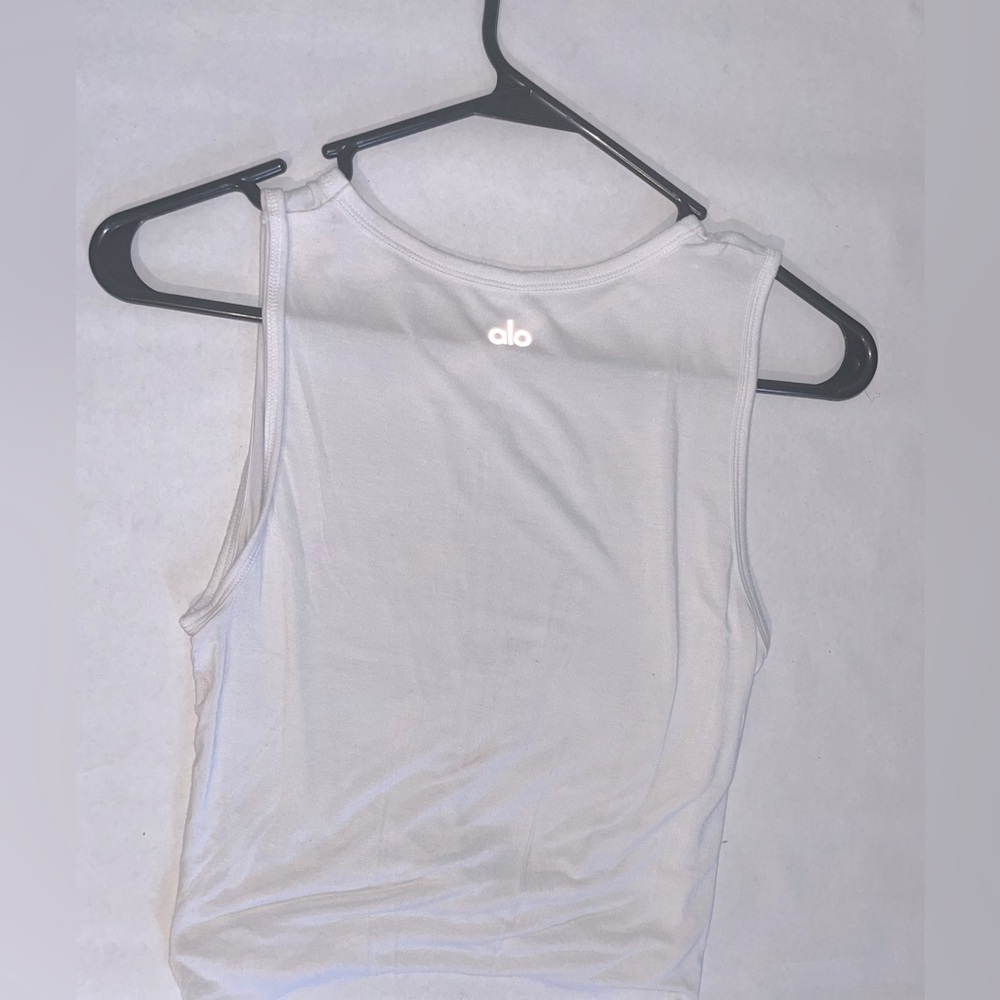 All white crop top